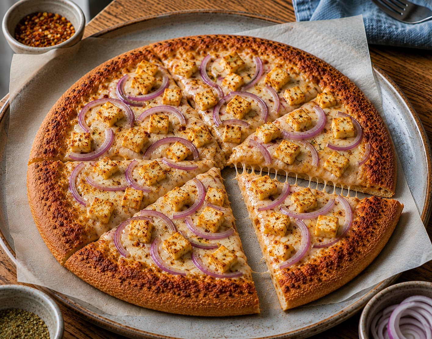 Paneer Onion Pizza