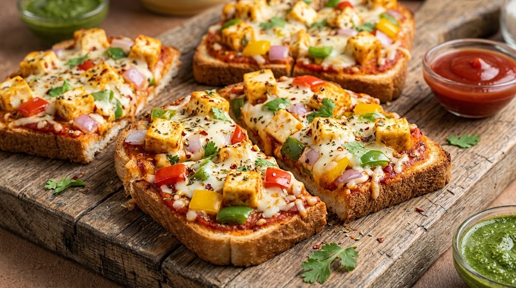 Paneer Pizza Toast