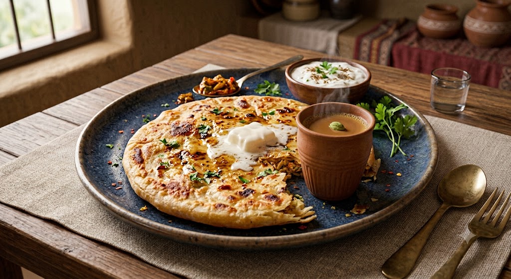 Aloo Paratha With tea