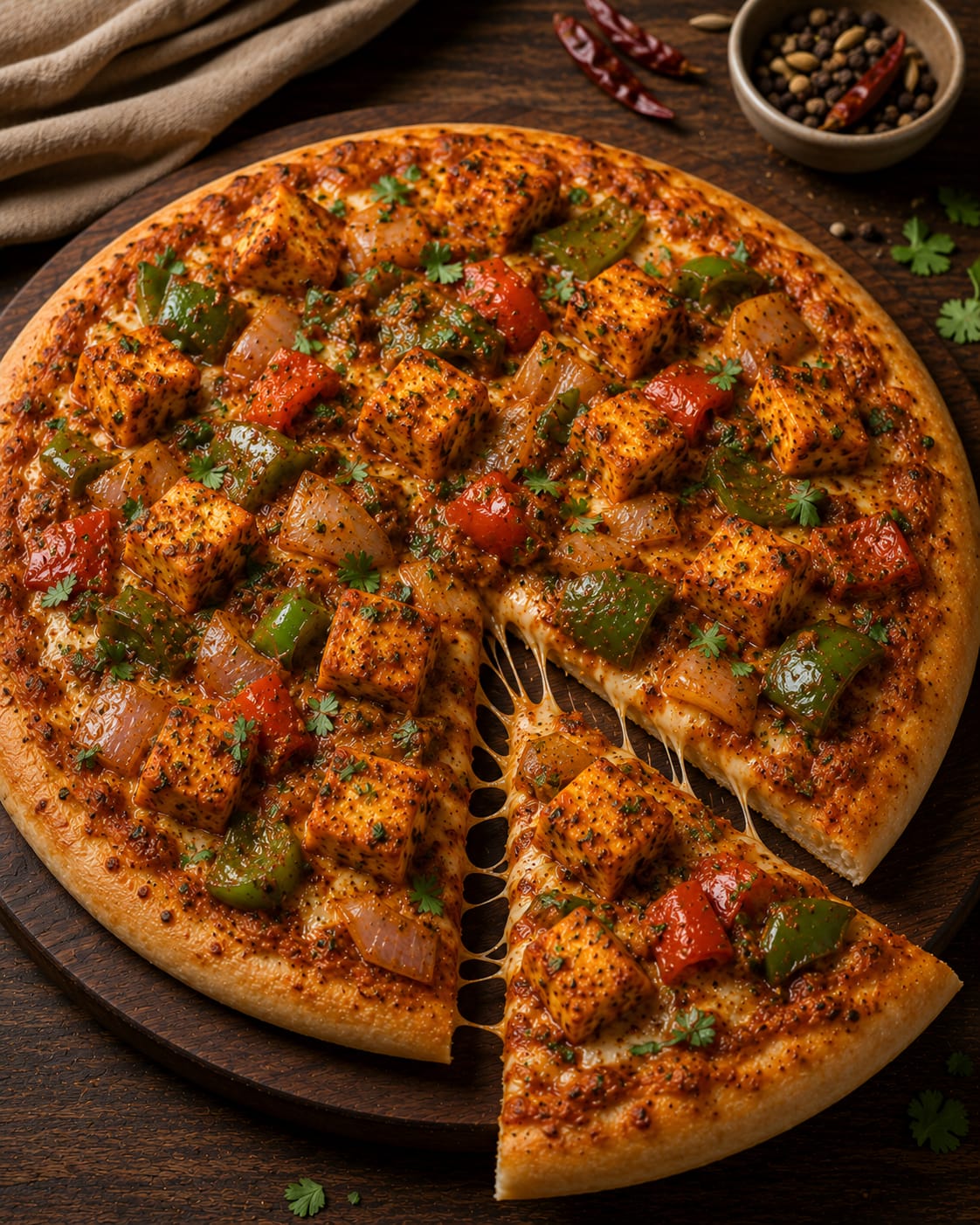Kadhai Paneer Pizza